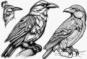 Native American bird tattoo idea
