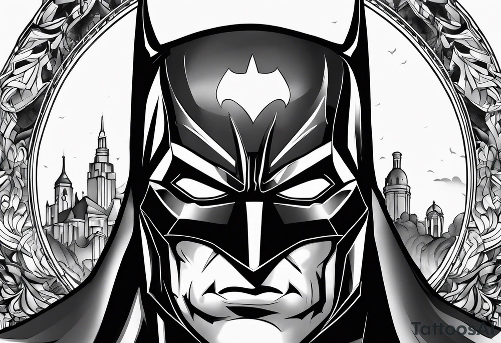 A Batman themed tattoo tattoo idea