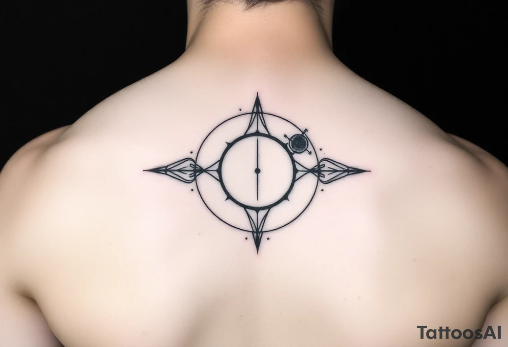 negative space tattoo inspired by the space and time tattoo idea