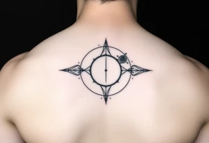 negative space tattoo inspired by the space and time tattoo idea