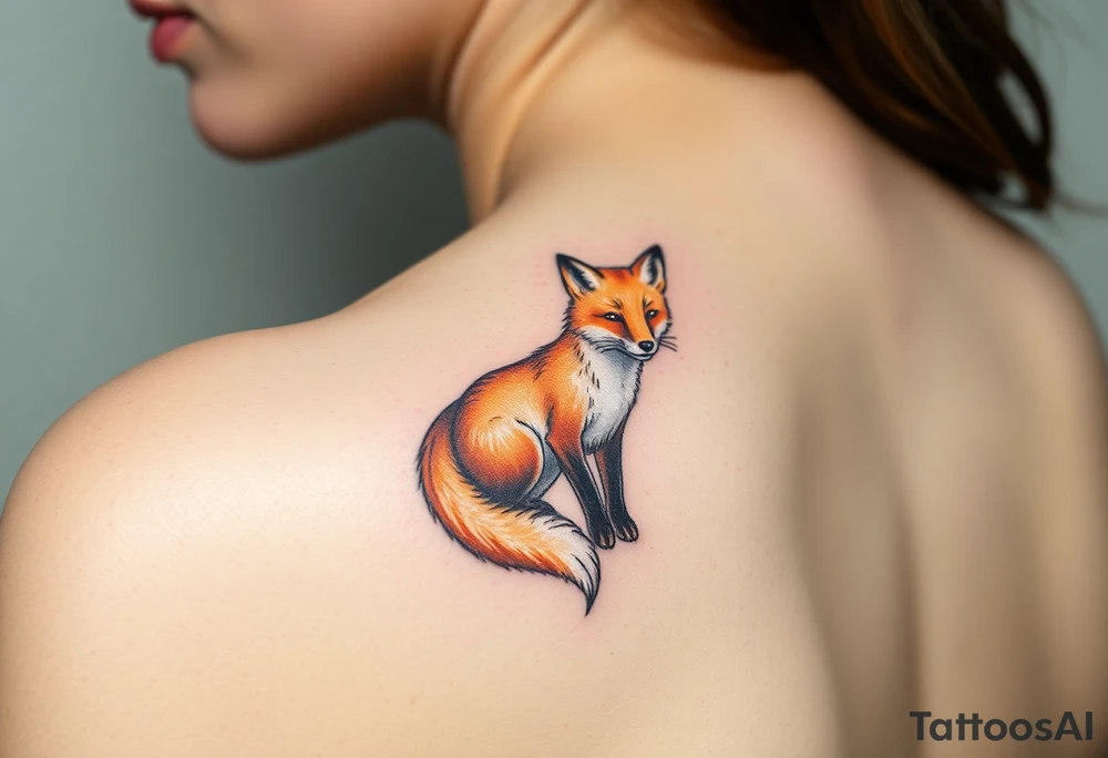 adult fox tattoo idea