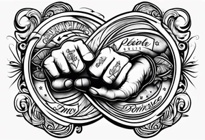 letters "pinky promise" in tattoo style lettering tattoo idea