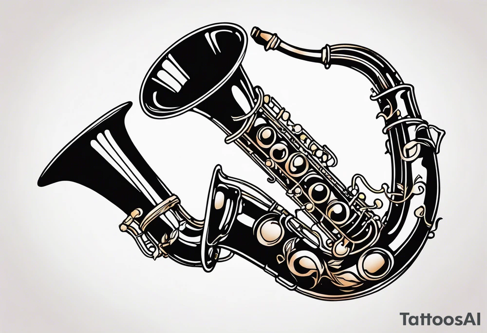 saxophone tattoo idea