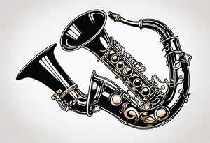 saxophone tattoo idea