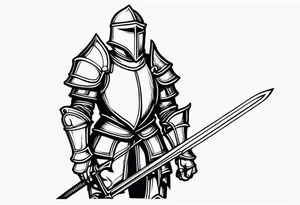 knight in armor traditonal vintage tattoo tattoo idea