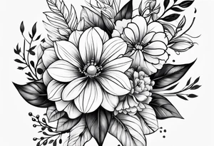 floral sleeve tattoo idea