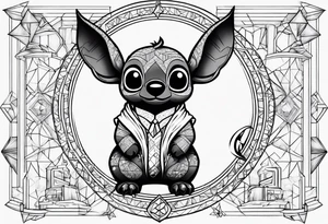 Stitch Harry Potter formule 1 tattoo idea