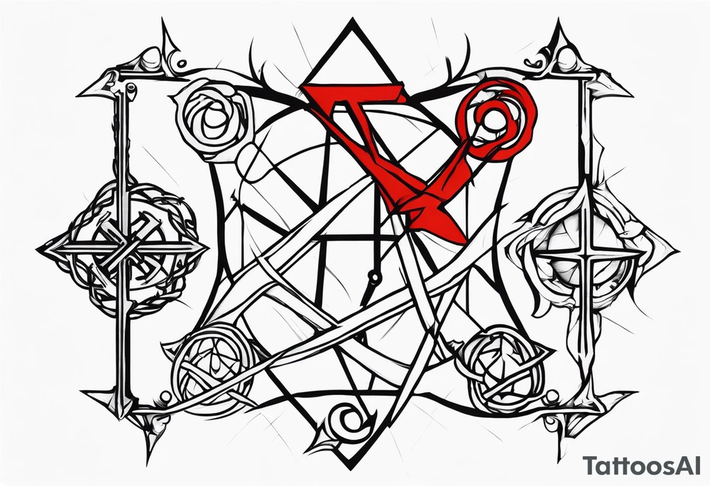 Crossroads good and evil tattoo idea