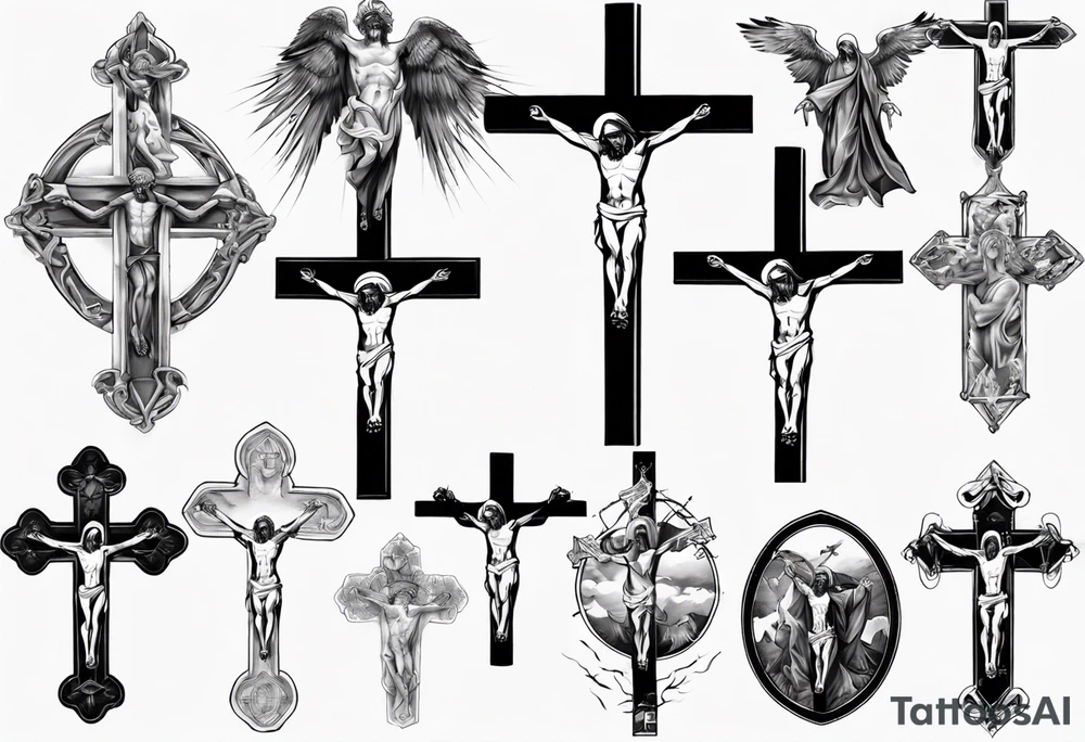 Crucifix tattoo idea