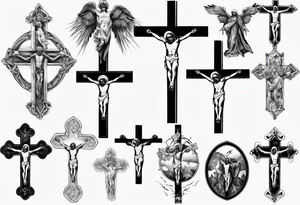 Crucifix tattoo idea