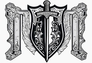 Valhalla sword shield gates tattoo idea