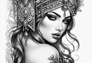 rosary with beads
 on forearm tattoo idea