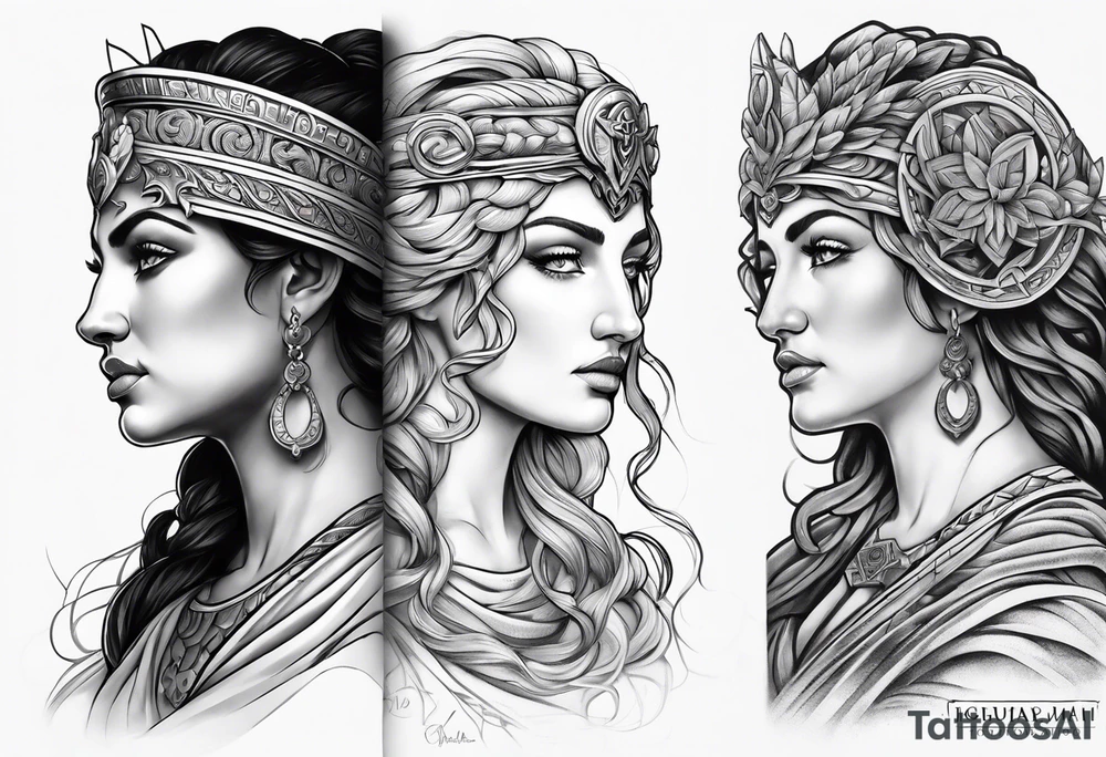 Three moirai greek mythology tattoo tattoo idea