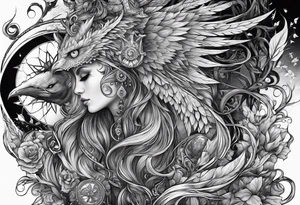 Books with fantasy creatures tattoo idea