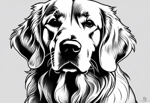 golden retriever texas tattoo idea