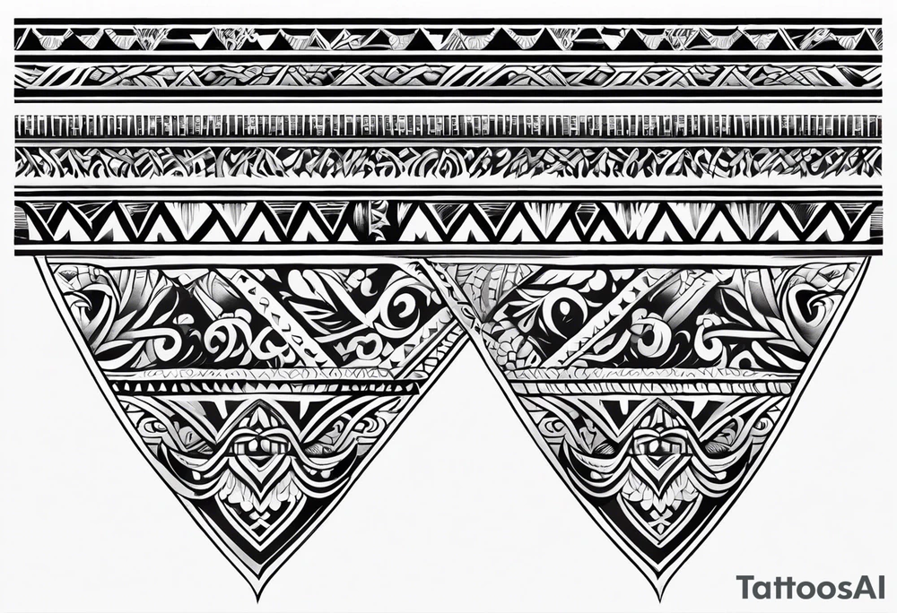 men's tribal simple ornamental slavic tattoo with black 4cm wide armband tattoo idea