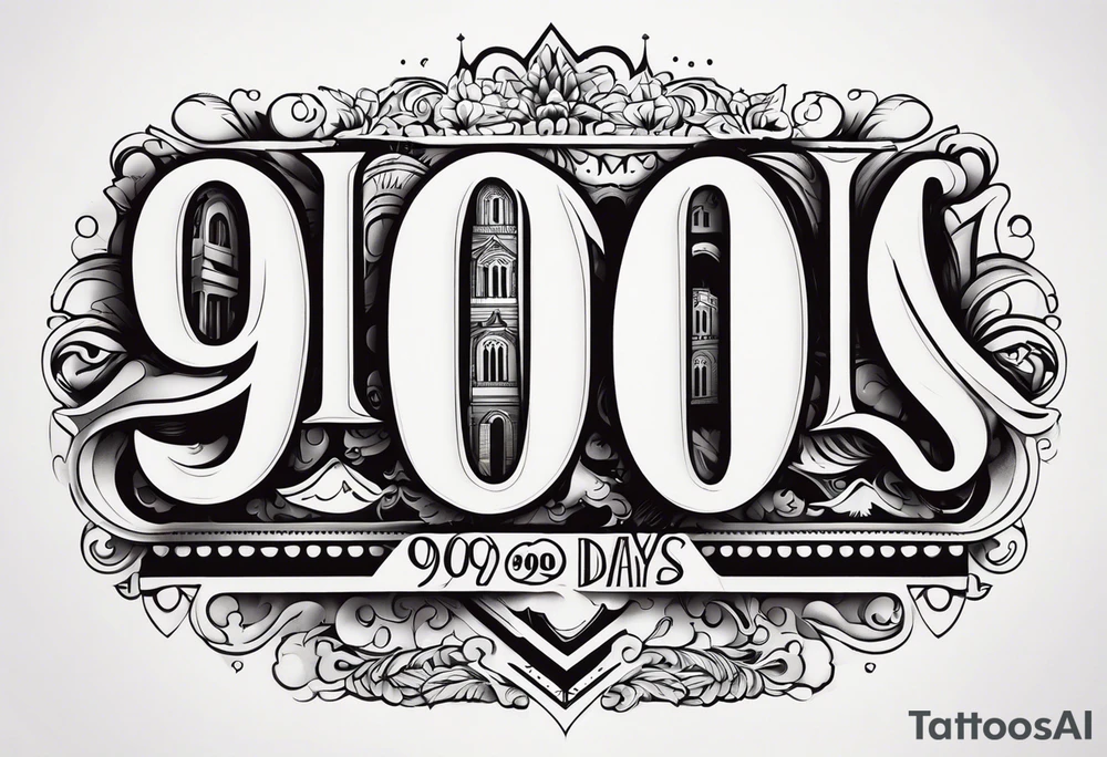 900 Days tattoo idea