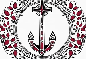 strength, small, nuanced, pomegranate, elegant, armenian, ankh, long tattoo idea