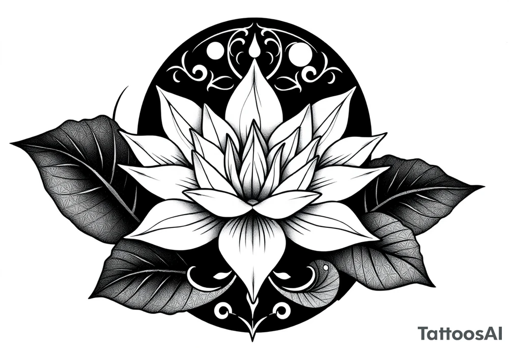 Water lily, earth, air, fire, water, tree, wiccan tattoo idea