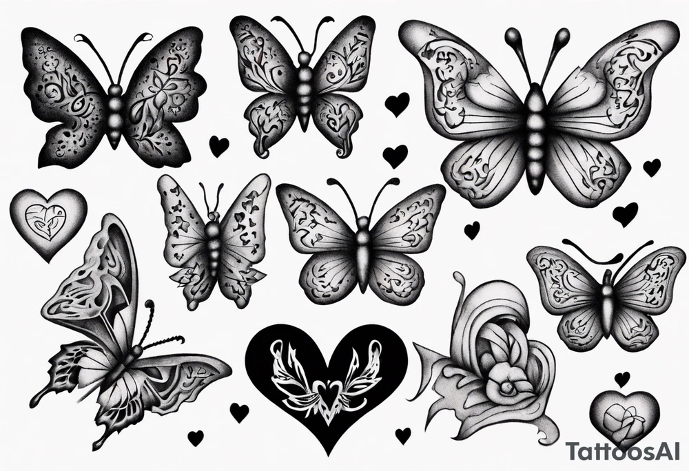 Hearts butterflies
Layla Jones
4-ever and always tattoo idea
