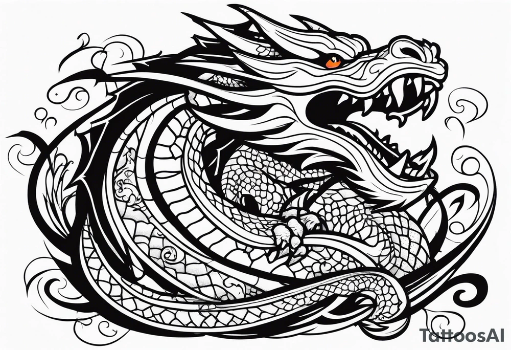 roaring dragons tattoo idea