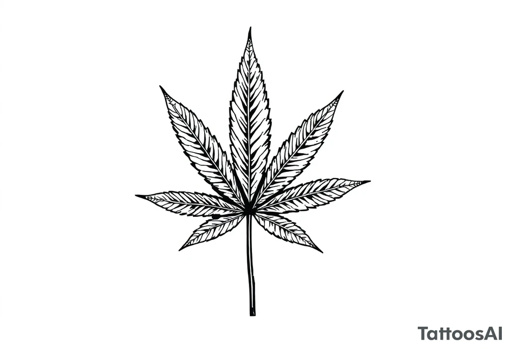 Marijuana leaf tattoo idea