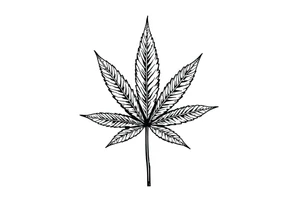 Marijuana leaf tattoo idea