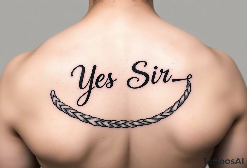 Yes, Sir in rope tattoo idea