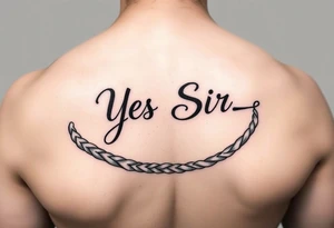 Yes, Sir in rope tattoo idea