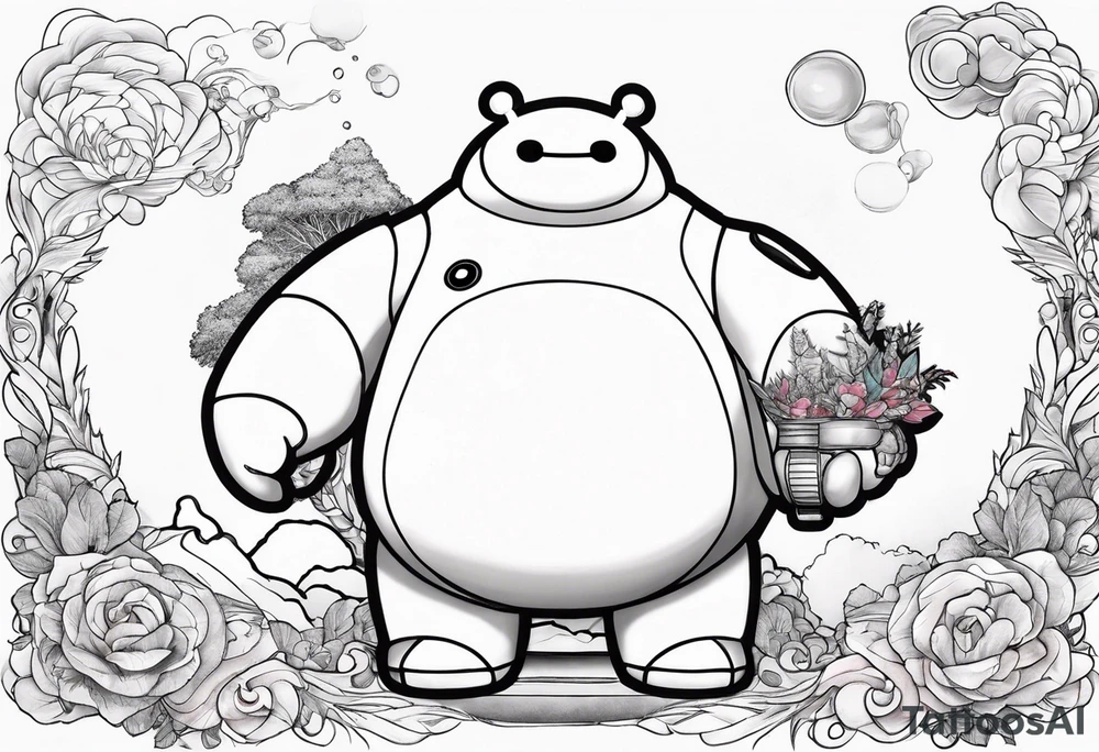 baymax and groot tattoo idea