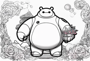 baymax and groot tattoo idea