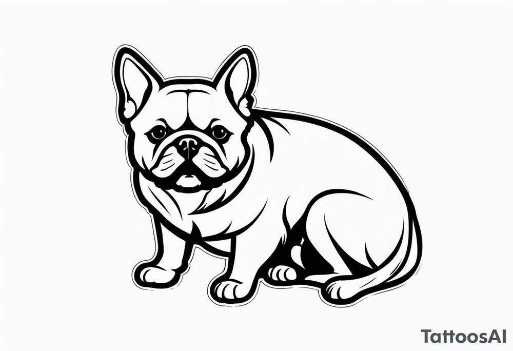 Mão e para de cachorro batendo uma na outra tattoo idea