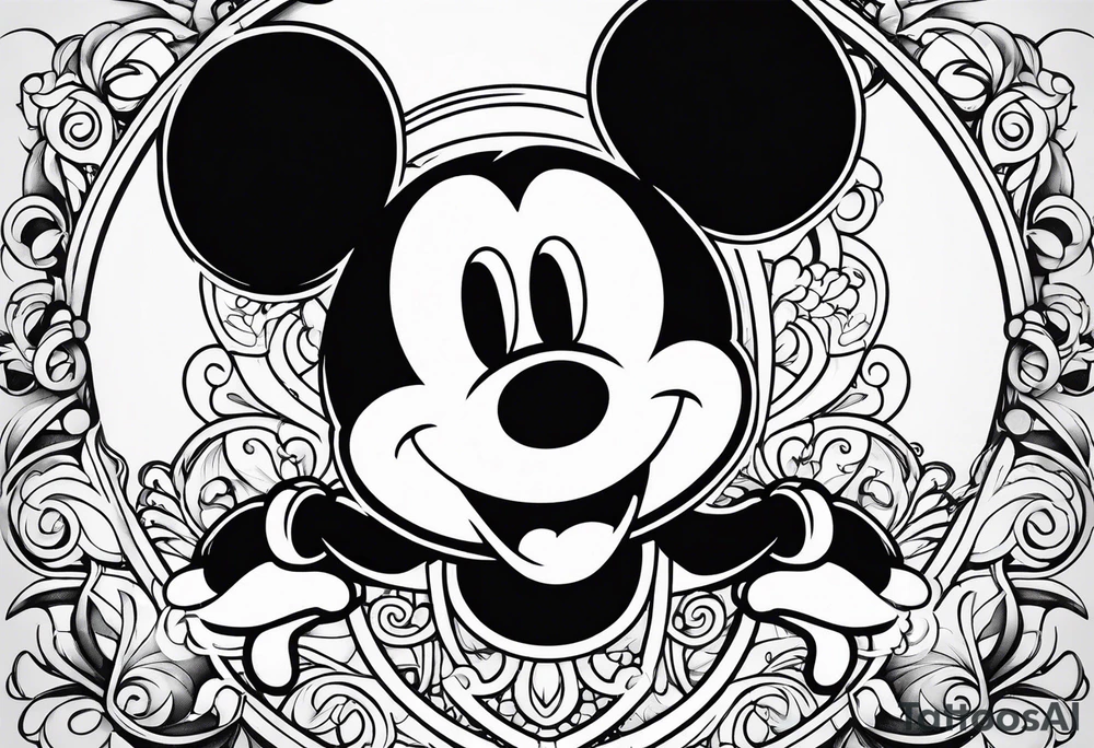 mickey mouse tattoo idea