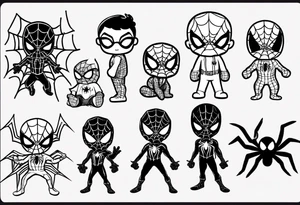 Black toddler as Spider-Man tattoo idea
