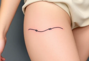 Razor wire shaped in ❤️ no veins tattoo idea
