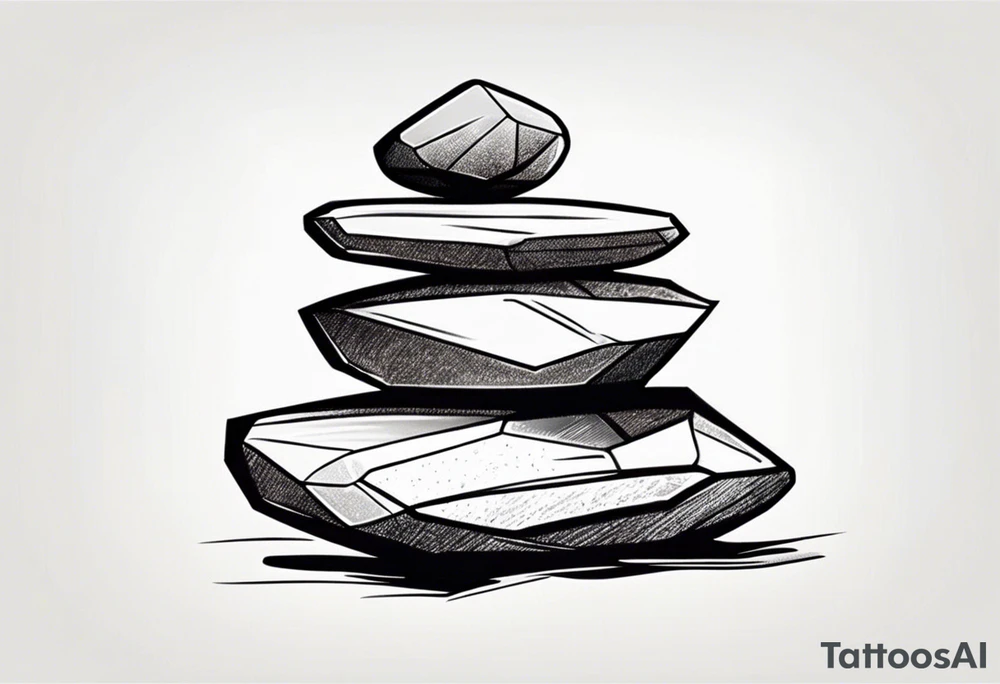 Rocks stacked on top of each other tattoo idea