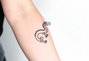 dragon breathing fire tattoo idea