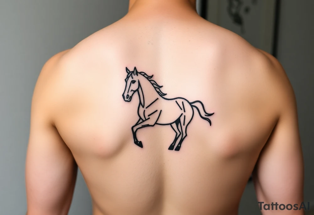 horse silhouette 
from the front tattoo idea