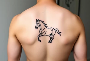 horse silhouette 
from the front tattoo idea