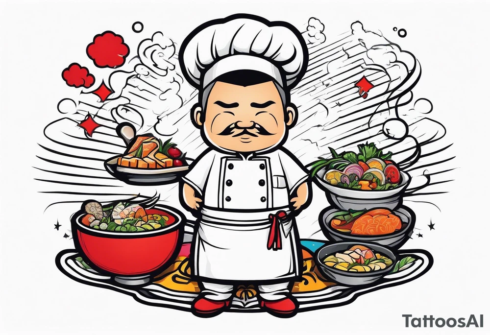 japanese chef tattoo idea