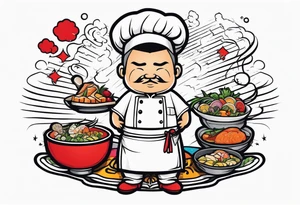 japanese chef tattoo idea