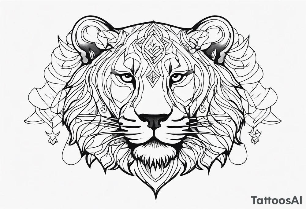 Faça um leão tattoo idea