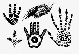 Everything is Quiet Now inside Handprint tattoo idea