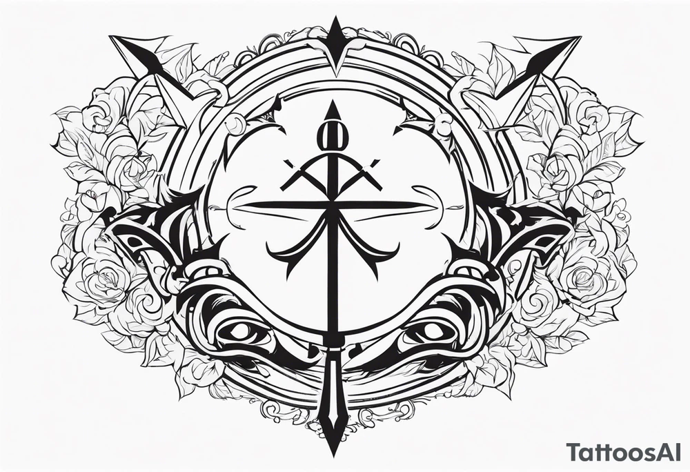 sagittarius, faith, strong, warrior, god, jesus, christ tattoo idea