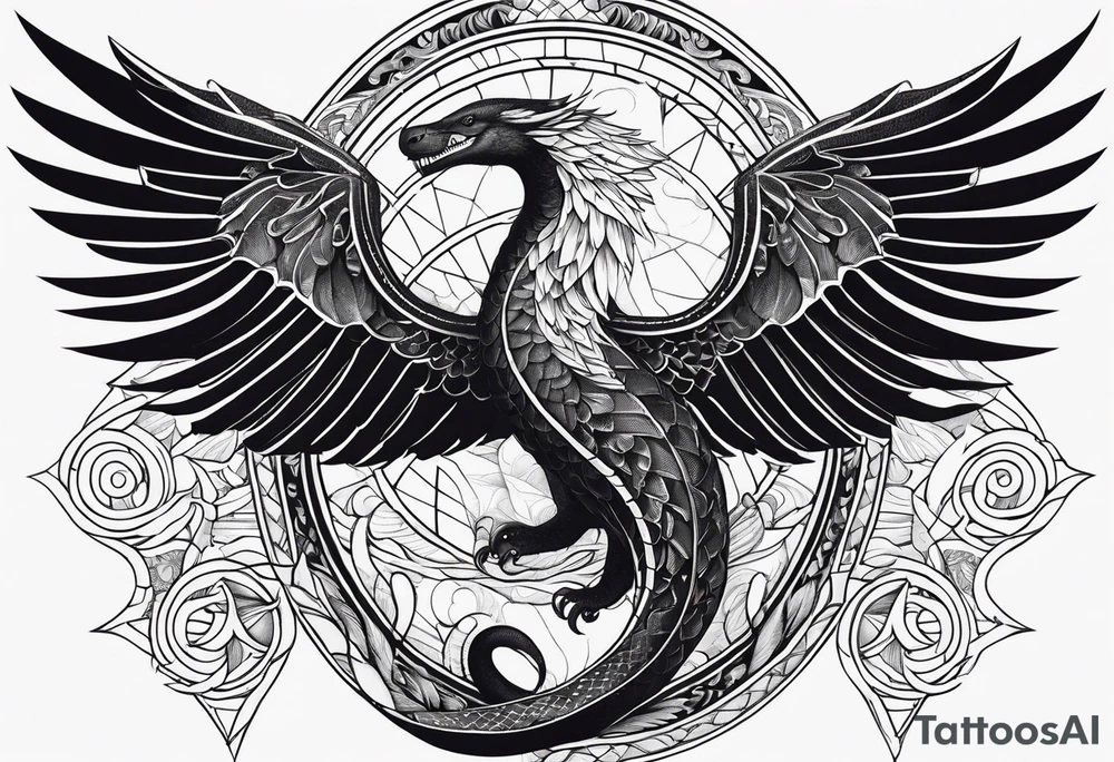 Serpent and the wings of night tattoo idea