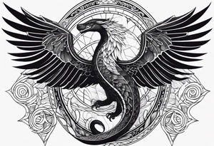 Serpent and the wings of night tattoo idea