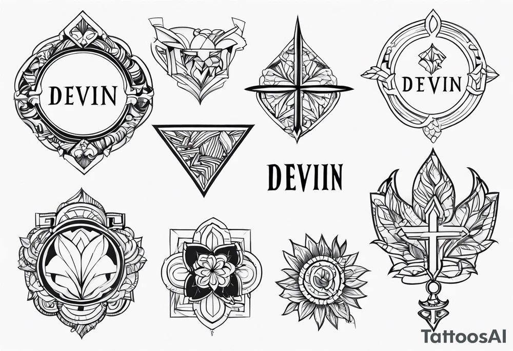devin name tattoo tattoo idea