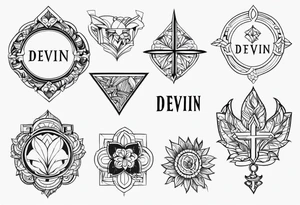 devin name tattoo tattoo idea