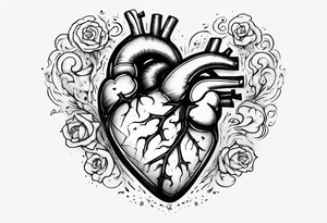 a heart with the quote through thick and thin tattoo idea