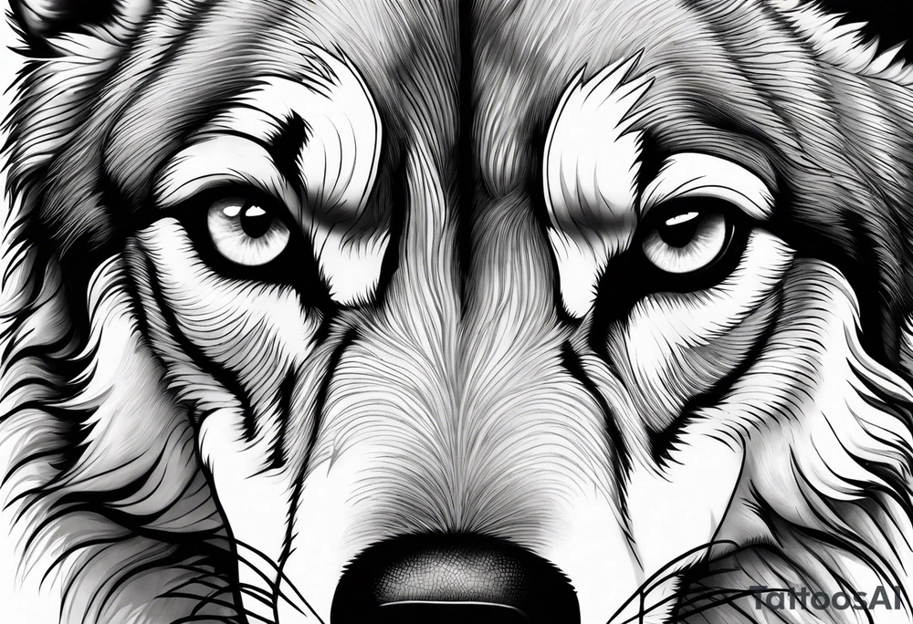 Wolf eyes tattoo idea